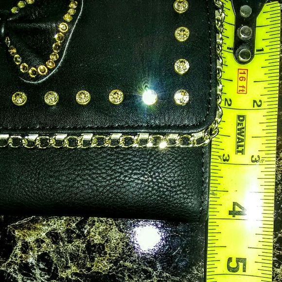 (NEW)! Black Bedazzled! Wristlet Wallet W/Bow! - Picture 7 of 8